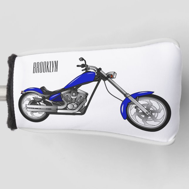 Couvre-club De Golf Illustration de la moto à hélico (Devant)