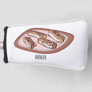 Couvre-club De Golf Illustration de l'éclair de chocolat