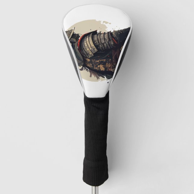 Couvre-club De Golf Illustration détaillée du samouraï (Devant)