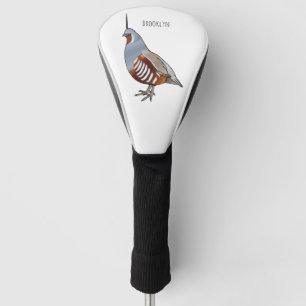 Couvre-club De Golf Illustration d'oiseau de caille de montagne