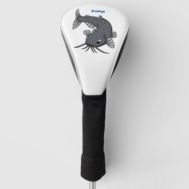 Couvre-club De Golf Illustration du poisson-chat mignon (Devant)