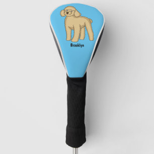 Couvre-club De Golf Illustration d'un caniche brun joyeux