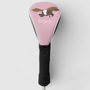 Couvre-club De Golf Illustration d'un poney de Shetland mignon