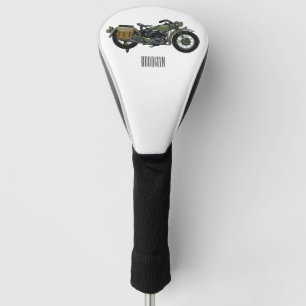 Couvre-club De Golf Illustration d'une moto de croiseur militaire