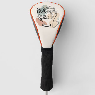 Couvre-club De Golf Illustrations esthétiques, Café de fille