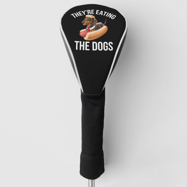 Couvre-club De Golf Ils mangent les chiens Donald Trump Débat 2024 (Devant)