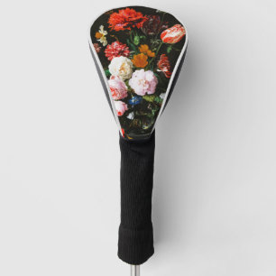 Couvre-club De Golf Impression d'art botanique floral sombre et lunati