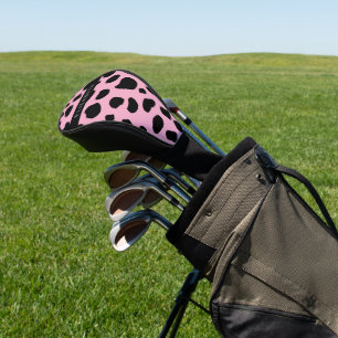 Couvre-club De Golf Impression De Vache, Spots De Vache, Vache Rose, V