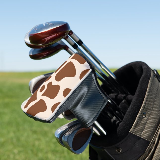 Couvre-club De Golf Impression vache rose et marron (In Situ)