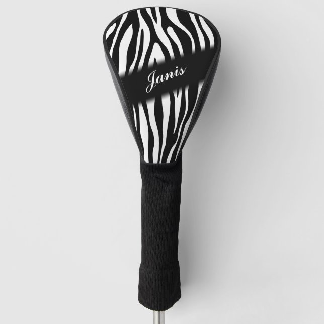Couvre-club De Golf Impression Zebra personnalisée (Devant)