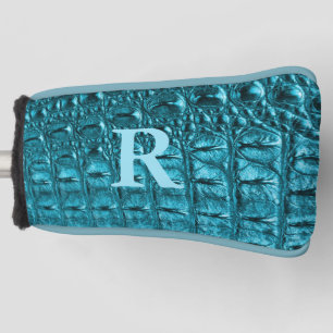 Couvre-club De Golf imprimé turquoise turquoise aqua bleu alligator te