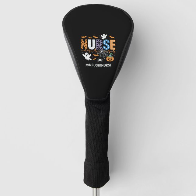 Couvre-club De Golf Infirmière Infusion Infirmière Stethoscope Hallowe (Devant)
