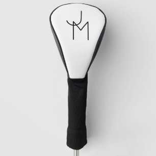 Couvre-club De Golf Initiales de chevauchement à l'aspect moderne