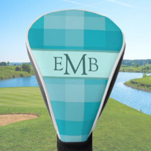 Couvre-club De Golf Initiales Monogrammes Personnalisées turquoises