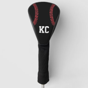 Couvre-club De Golf Initiales personnalisées du joueur de baseball ou