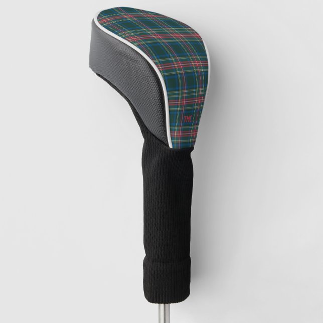 Couvre-club De Golf Initiales Plaid Tartan Classique Preppy Chic intem (Incliné)