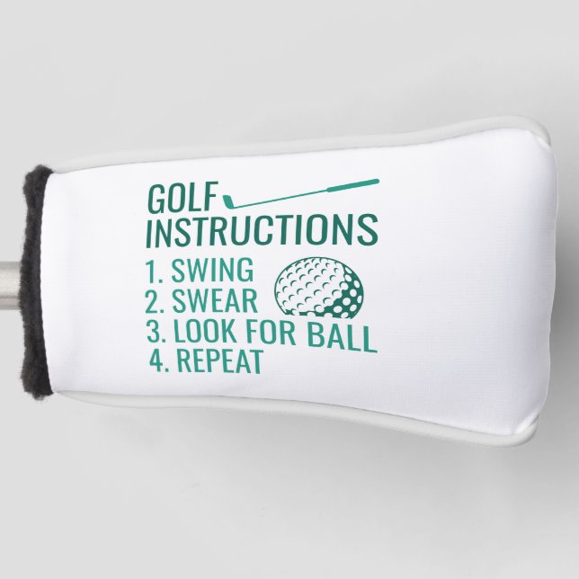 Couvre-club De Golf Instructions de golf (Devant)