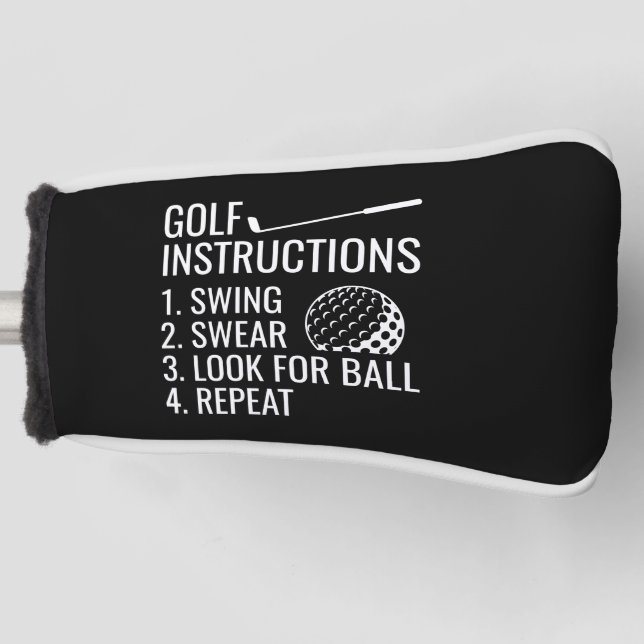 Couvre-club De Golf Instructions de golf (Devant)