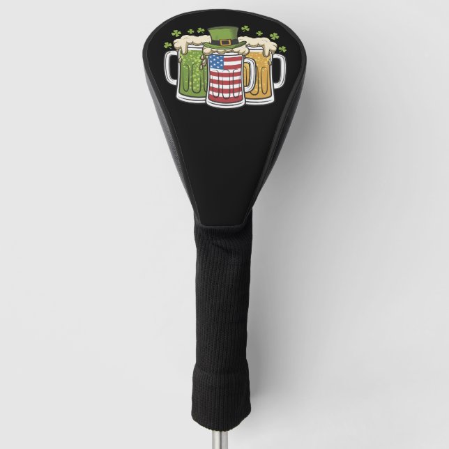 Couvre-club De Golf Irish Beer Irlande USA Drapeau américain St Patric (Devant)