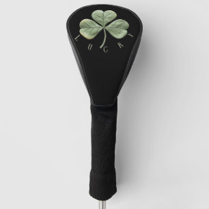 Couvre-club De Golf Irlande Shamrock irlandais Lucky Black