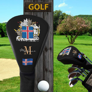 Couvre-club De Golf Islande & Drapeau Clubs de Golf Monogrammes Couver
