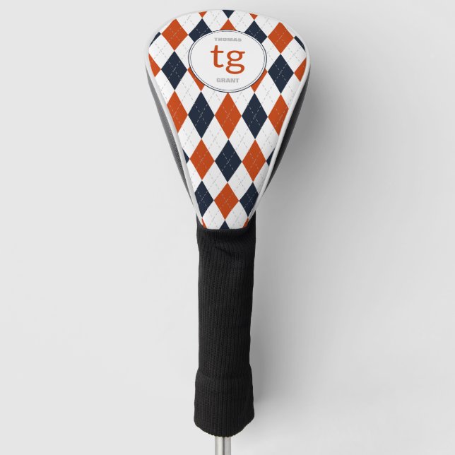 Couvre-club De Golf Jacquard de football de Chicago Motif moderne Mono (Devant)