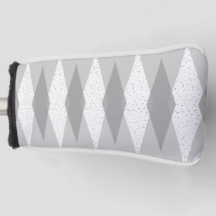 Couvre-club De Golf Jacquard gris moderne du milieu du siècle