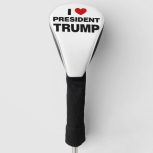 Couvre-club De Golf J'aime le président Trump Heart