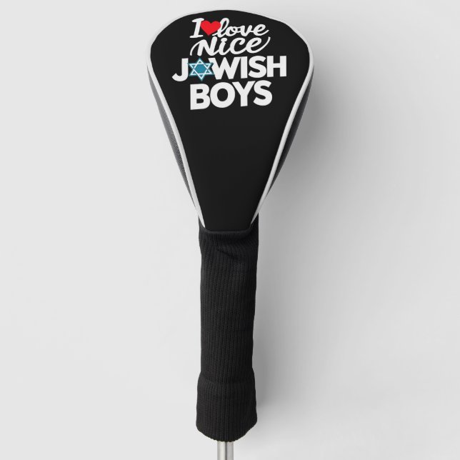 Couvre-club De Golf J'aime Nice Juifs garçons Juifs Juifs Hébreux Hano (Devant)