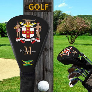 Couvre-club De Golf Jamaïque & Drapeau Clubs de Golf Monogrammes Couvr