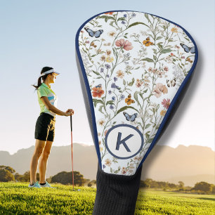 Couvre-club De Golf Jardin floral papillon de fleurs sauvages personna