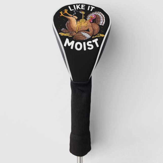 Couvre-club De Golf Je L'Aime Moist Thanksgiving Turquie Gravé (Devant)