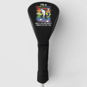 Couvre-club De Golf Je suis un renard arc-en-ciel furieux gay Fierté L
