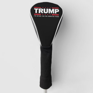 Couvre-club De Golf Je vote pour le criminel condamné Pro Trump 2024