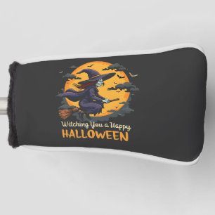 Couvre-club De Golf Je vous souhaite une joyeuse sorcière d'Halloween 