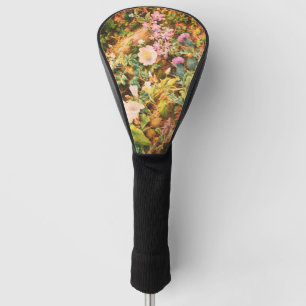 Couvre-club De Golf Jolies fleurs de pétunias vintage peinture florale