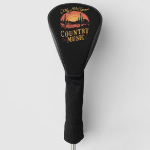 Couvre-club De Golf Joue-moi de la musique country western cowboy vint