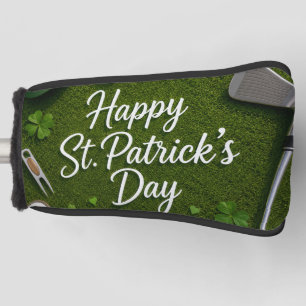 Couvre-club De Golf Jouer au golf le jour de la Saint-Patrick avec une