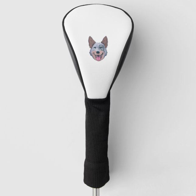 Couvre-club De Golf Joyeux chien de bétail australien (Devant)