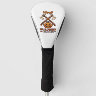 Couvre-club De Golf Joyeux Halloween Chasse Haches Croisées Citrouille