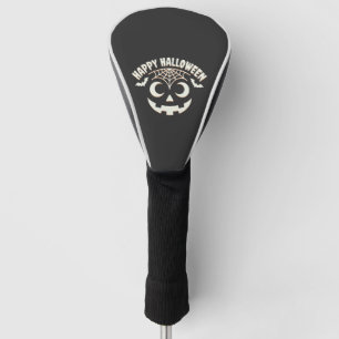 Couvre-club De Golf Joyeux Halloween Citrouille Visage Design_1