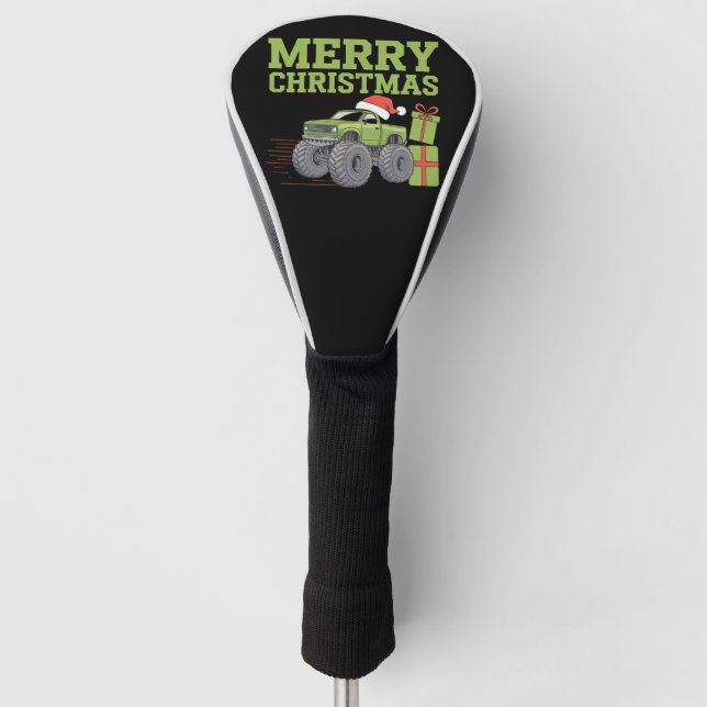 Couvre-club De Golf Joyeux Noël Monster Camion Toddler Boys Noël (Devant)