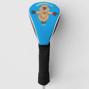 Couvre-club De Golf Joyeux sauter quokka dessin animé