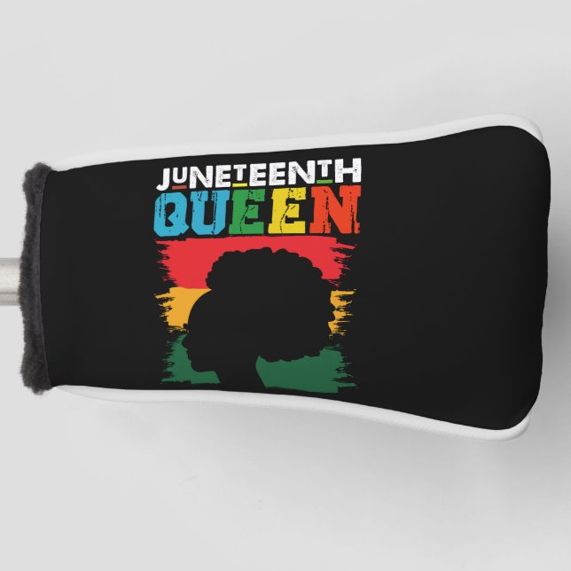 Couvre-club De Golf Junetten Queen Black Afro Melanin Girl (Devant)
