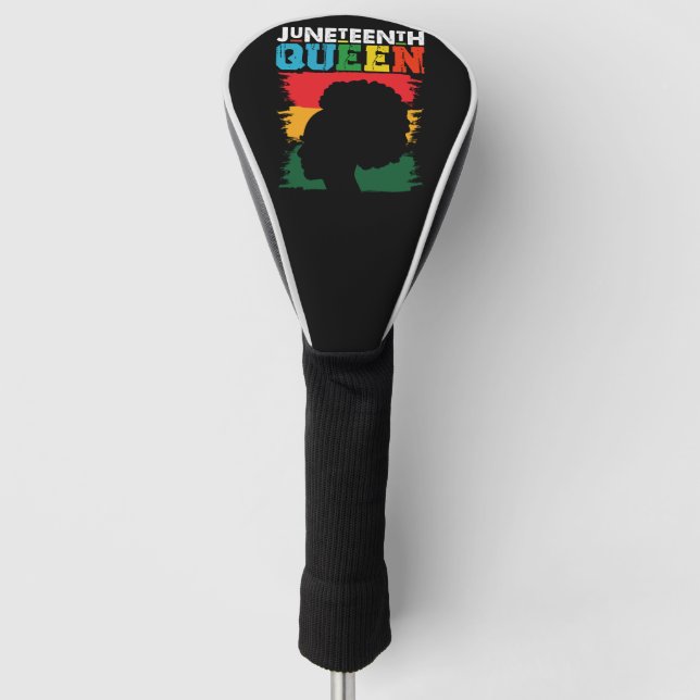 Couvre-club De Golf Junetten Queen Black Afro Melanin Girl (Devant)