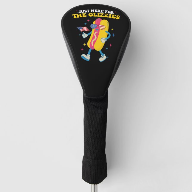 Couvre-club De Golf Juste Ici Pour Les Glizzies Drôle 4 juillet (Devant)
