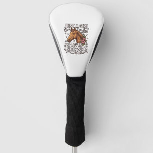 Couvre-club De Golf Juste Une Fille Qui Aime Les Chevaux Design De Che
