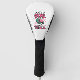 Couvre-club De Golf Juste une fille qui aime les tortues Vecteur de to