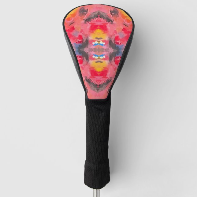 Couvre-club De Golf Kaleidoscope rose Abstrait (Devant)