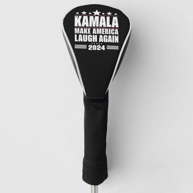 Couvre-club De Golf Kamala fait rire l'Amérique à nouveau drapeau amér (Devant)